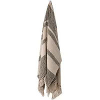 Bloomingville plaid gestreept 130x160 cm Groen