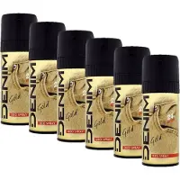 Denim Gold Deodorant spray 6 x 150 ml
