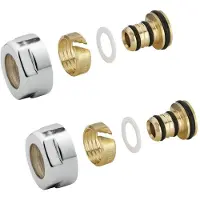 Sapho alupex knelkoppeling 16mm roestvrij staal