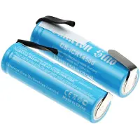 123accu 14500 / 14505 batterij met soldeerlippen 2 stuks (3.7 V, 700 mAh)