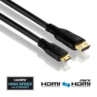 PureLink Pi1200-015 Câble Mini Hdmi High Speed Pureinstall, Prise Mâle Hdmi C Vers Prise Mâle Hdmi A, Longueur 1,5 M (Noir)