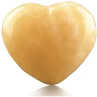 Spiru Edelsteen Hart Calciet Geel (45 mm)