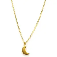 Karma dames ketting met halve maan hanger – goldplated gemaakt van zilver 925 - lengte 45cm
