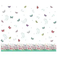 Walplus Home Decoratie Sticker - Zomer Bloemen Met Vlinders En 20 Swarovski Kristallen