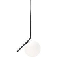 Flos Design hanglamp IC S1, dimbaar, zwart, Woon-/ Eetkamer, Glas, Design, hanglamp