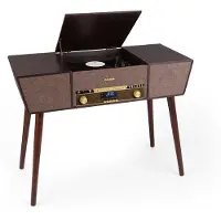 Auna Belle Epoque 1912 retro-platenspeler CD BT USB DAB+/UKW bruin