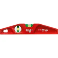 Sola Alu waterpas gegoten met gefreesd V-vlak, 25cm 2 libellen M25 - 01330201
