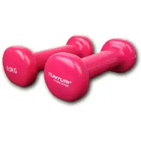 Tunturi Dumbbell set - 2 x 1,0 kg - Vinyl - Paars - Incl. gratis fitness app