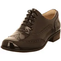 Clarks Hamble Eiken Zwarte Lak Schoenen