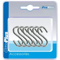 Pro+ 12x S-haken/ophanghaken verchroomd staal 3 mm 2,9 x 1,3 cm -
