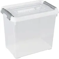 Curver 243859 Opbergbox HANDY Stapelbaar (l x b x h) 294 x 194 x 254 mm Transparant, Zilver 1 stuk(s)