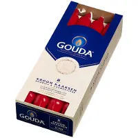 GOUDA Kroonkaars rood 240/24 doos a 8 stuks rood Wax Kaars