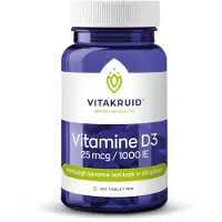 Vitakruid 2x Vitamine D3 25 mcg / 1000 IE (120 tabletten)