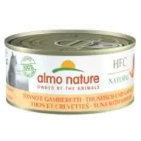 Almo Nature 48x Hfc Natural Kattenvoer Nat Tonijn & Garnaal 150 Gr