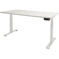 Schaffenburg Dextro Plus Zit-sta-bureau Rechthoekig T-Voet 1.400 (B) x 800 (D) x 645 (H) mm Gemelamineerde spaanplaat