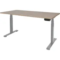 Schaffenburg Dextro Plus Zit-sta-bureau Rechthoekig Kersen T-Voet 1.600 (B) x 800 (D) x 645 (H) mm Melamine