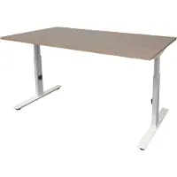 Schaffenburg Verstelbaar Bureau - Linesto 200x80 Havana Kersen - wit frame