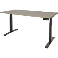 Schaffenburg Dextro Plus Zit-sta-bureau Rechthoekig Eiken T-Voet 1.800 (B) x 900 (D) x 645 (H) mm Melamine