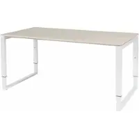 Schaffenburg Verstelbaar Bureau - Domino Plus 160x80 Eiken - wit frame