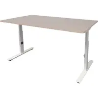 Schaffenburg Verstelbaar Bureau - Linesto 180x90 lindb. - wit frame