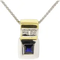 Christian Bicolor saffieren hanger met diamanten