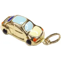 Christian Gouden emaille auto hanger