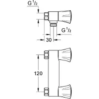 GROHE Costa-L douchekraan zonder koppelingen 12cm Chroom