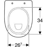 Geberit 300 Comfort closetpot-93 verhoogd +6cm - vlakspoel - 35.5x47cm PK - wit s8000600000g