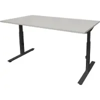 Schaffenburg Verstelbaar Bureau - Linesto 180x80 grijs - zwart frame