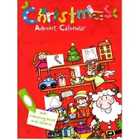 Christmas 3X Kerst Adventskalender - Kleurboek met stickers - A4 formaat