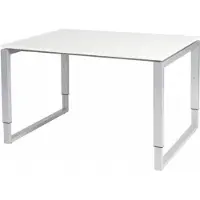 Schaffenburg Verstelbaar Bureau - Domino Plus 120x90 wit - alu frame
