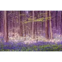 Karo-art Schilderij - Magisch bos, Paars, 2 maten, Premium print