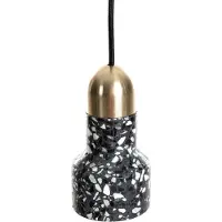 XLBoom Terrazzo Lamp Luxe - Zwart - 9 × 9 × 17 cm