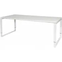 Schaffenburg Verstelbaar Bureau - Domino Plus 200x90 grijs - wit frame