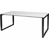 Schaffenburg Vergadertafel - Verstelbaar - 180x100 wit - zwart frame