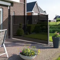 Brulo Windscherm - 180x300 - Antraciet/Grijs- Doorzichtig - Oprolbaar - Aluminium - Privacy