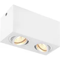SLV TRILEDO, inbouwspots voor het plafond, geschikt voor QPAR51 lampen, 2 stuks, wit, max. 10W