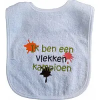 Funnies Witte slab met "Ik ben een vlekken kampioen"