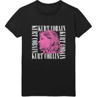 Kurt Cobain T-Shirt Head Shot Homme Noir - Taille L