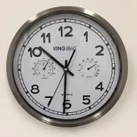 KINGHOFF Wandklok met Temperatuur en vochtmeter modern design