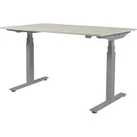 Schaffenburg Zit Sta Bureau - Plus Elektrisch 160x80 eik - alu frame
