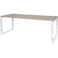 Schaffenburg Verstelbaar Bureau - Plus 200x80 Havana Kersen - wit frame