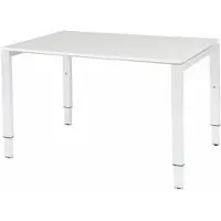 Schaffenburg Verstelbaar Bureau - Domino 120x80 wit - wit frame