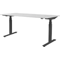 Schaffenburg Zit Sta Bureau - Plus Elek 180x80 krijtwit - zwart frame