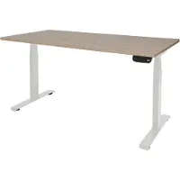Schaffenburg Dextro Plus zit-sta bureau wit onderstel licht kerselaar blad 120 x 80 cm