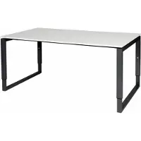 Schaffenburg Verstelbaar Bureau - Domino Plus 160x90 wit - zwart frame