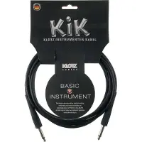 Klotz KIK INSTRUMENT CABLE BLACK 2M JACK 2P - JACK 2P METAL