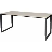 Schaffenburg Verstelbaar Bureau - Plus 180x80 Eiken - zwart frame