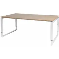 Schaffenburg Vergadertafel - Verstelbaar - 180x100 Havana Kersen - wit frame
