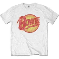 David Bowie T-Shirt Vintage Diamond Dogs Logo Homme Blanc - Taille M